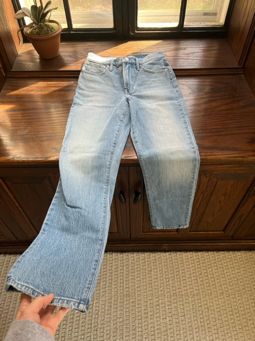 Light Blue Denim Jeans - vintage full-length Jean - Madewell - Picture 2 of 5